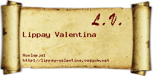 Lippay Valentina névjegykártya